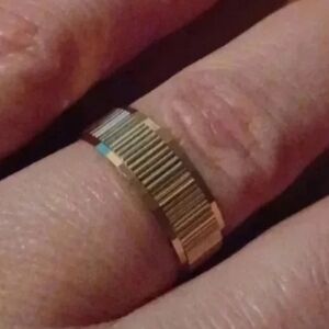 New yellow tone wedding band